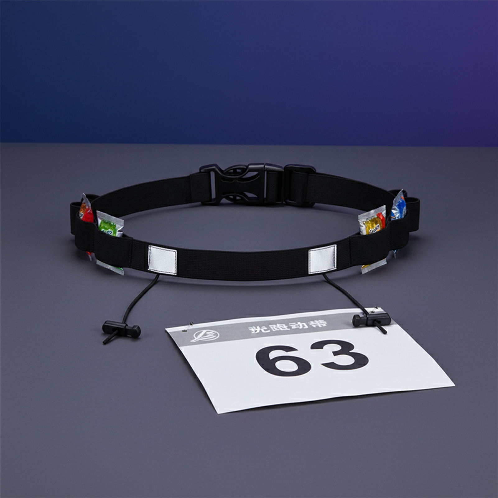Running Gear Belt - Odblaskowy pas na numer startowy do