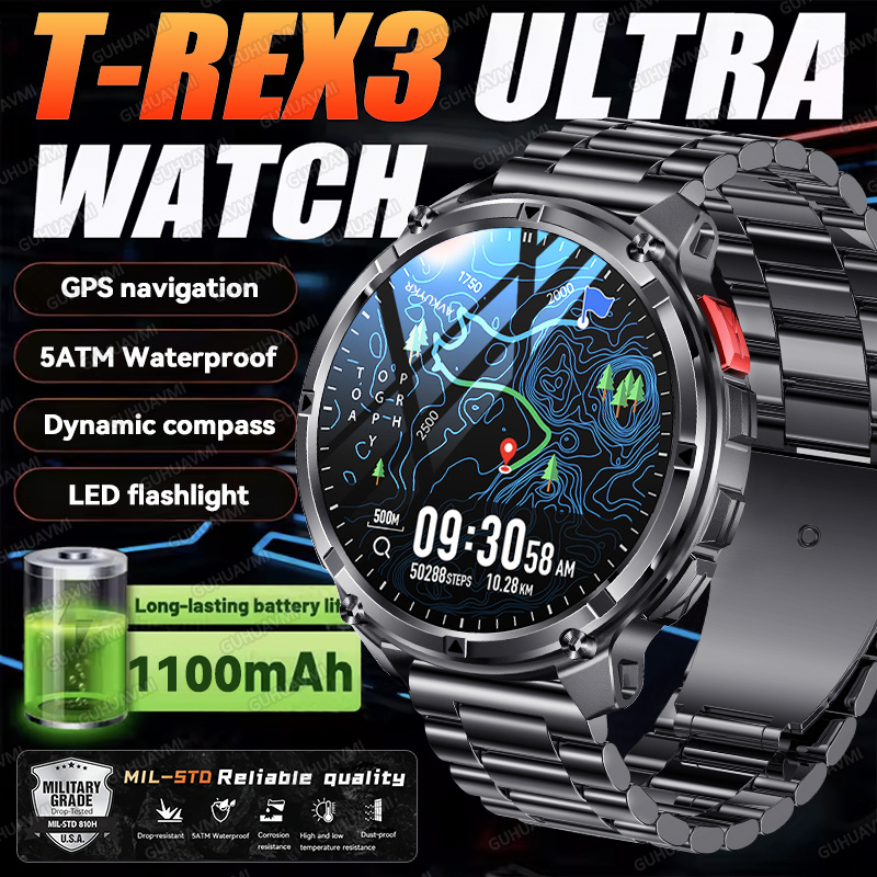 Gps Running Watch - Nowy smartwatch wojskowy T-Rex3 Ultra 1100mAh